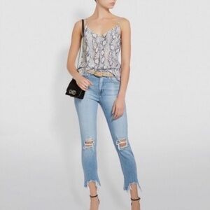 L’AGENCE High Line Skinny Deconstructed Jeans